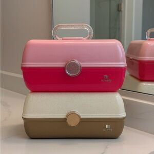 Ulta Beauty Pink and Tan Makeup Cases